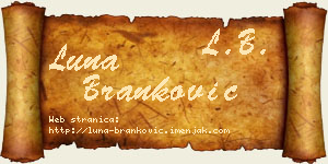 Luna Branković vizit kartica
